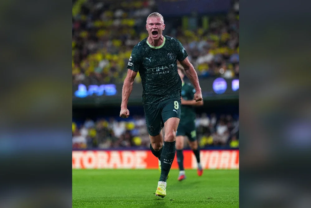 Haaland pastikan City keluar dari Villarreal sebagai pemenang. Foto Agensi