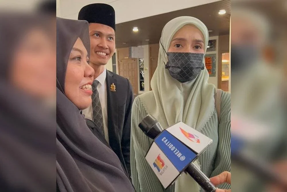 Uqasha Senrose ketika hadir di Mahkamah Rendah Syariah Wilayah Persekutuan pada Rabu.