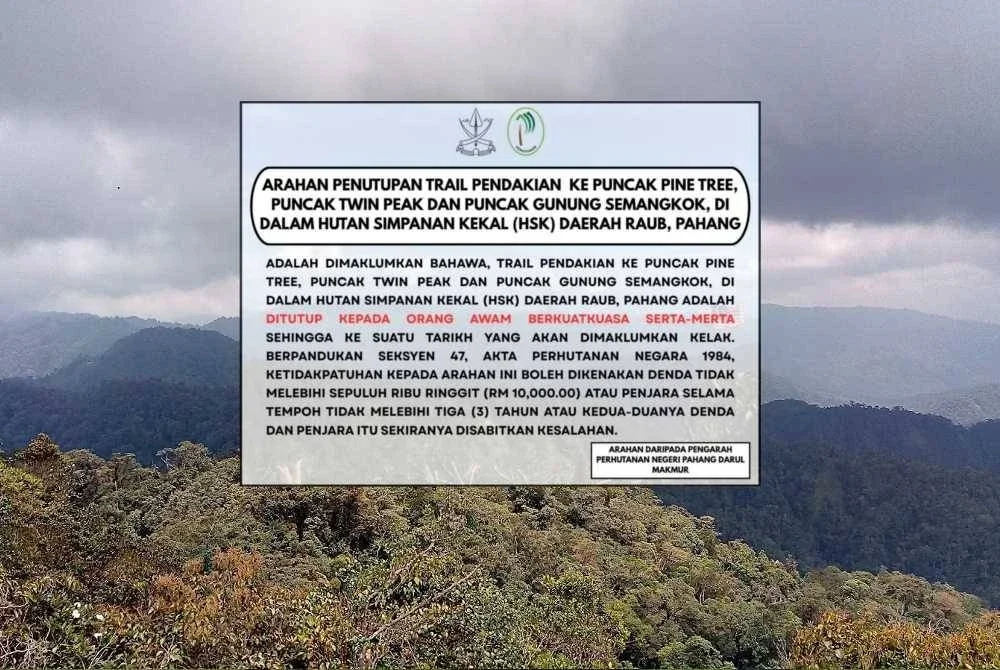 Hebahan mengenai penutupan dibuat JPNP.