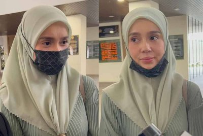 Uqasha Senrose ketika hadir di Mahkamah Rendah Syariah Wilayah Persekutuan pada Rabu.