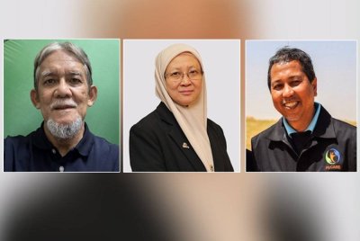 Dari kiri Mohd Alauddin, Fauziah dan Kamarul Zaman