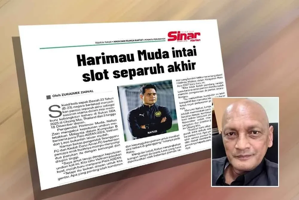Laporan Sukan Sinar pada Khamis. Gambar kecil: Pekan