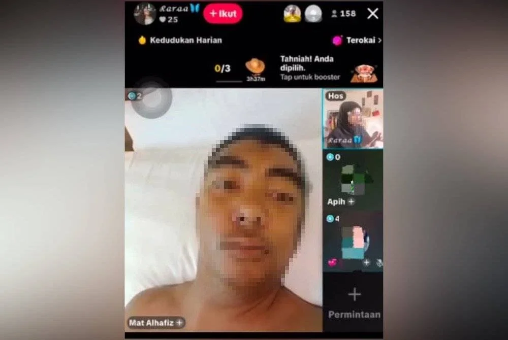 Keluarga Muhammad Zul Apiz meminta orang ramai agar tidak mengambil kesempatan terhadap lelaki tersebut yang merupakan OKU. Foto Tangkap layar video tular