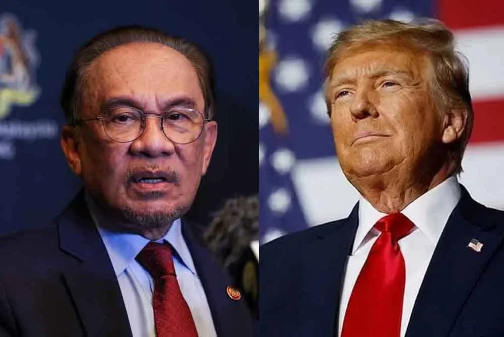 Anwar (kiri), Donald Trump