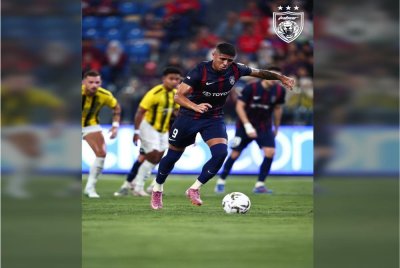 Bergson ledak empat gol bantu kemenangan bergaya JDT. - Foto Johor Southern Tigers