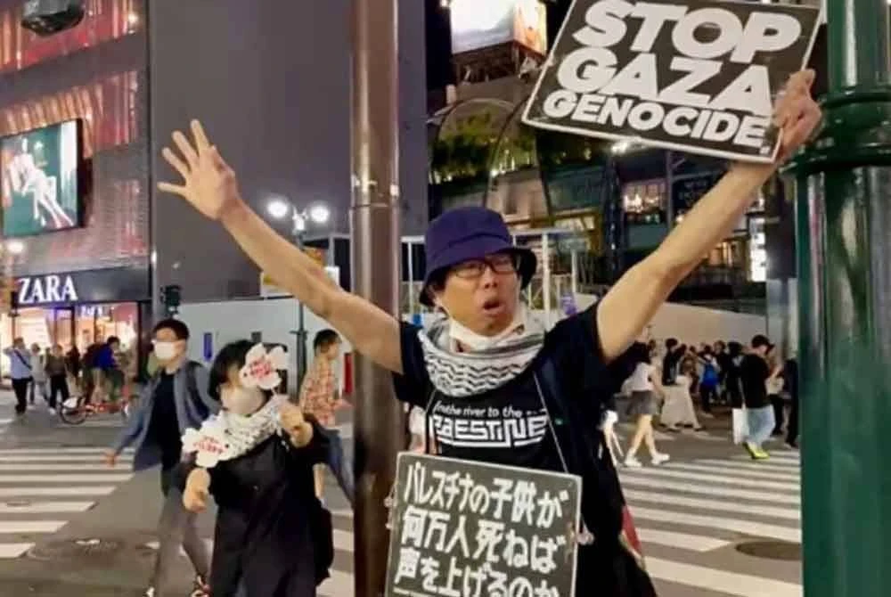 Mahu sebarkan mesej kepada rakyat Jepun dan dunia tentang nasib Palestin. Foto Agensi