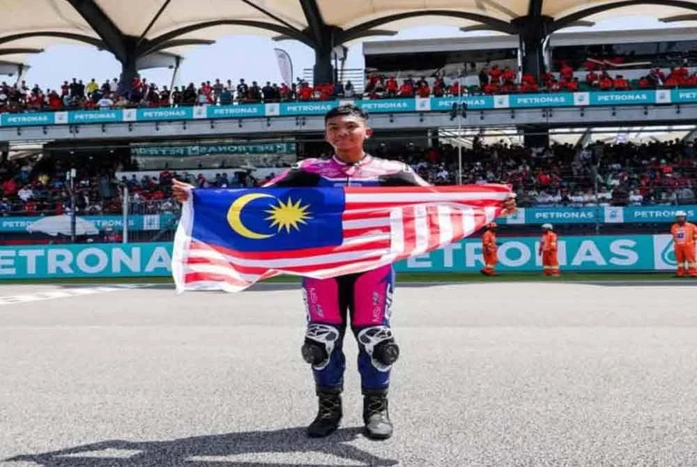 Hakim Danish menghargai sokongan diberikan rakyat Malaysia kepadanya. FOTO ZK RACING