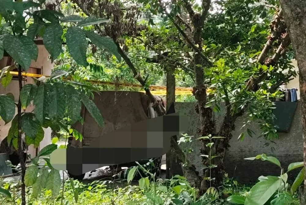Lokasi di mana mangsa ditetak dalam kejadian di Kampung Kulim, Pasir Puteh pada Selasa.