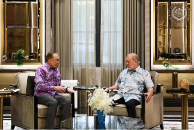 Sultan Ibrahim berkenan menerima menghadap Anwar di Istana Bukit Tunku pada Khamis. Foto FB Sultan Ibrahim Sultan Iskandar
