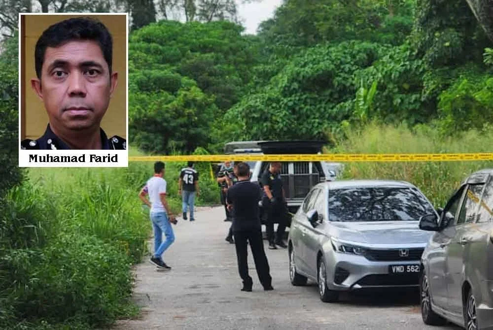 Mayat mangsa ditemui berhampiran anak sungai di Blue Water Estate, Seri Kembangan, Serdang pada Rabu lalu.