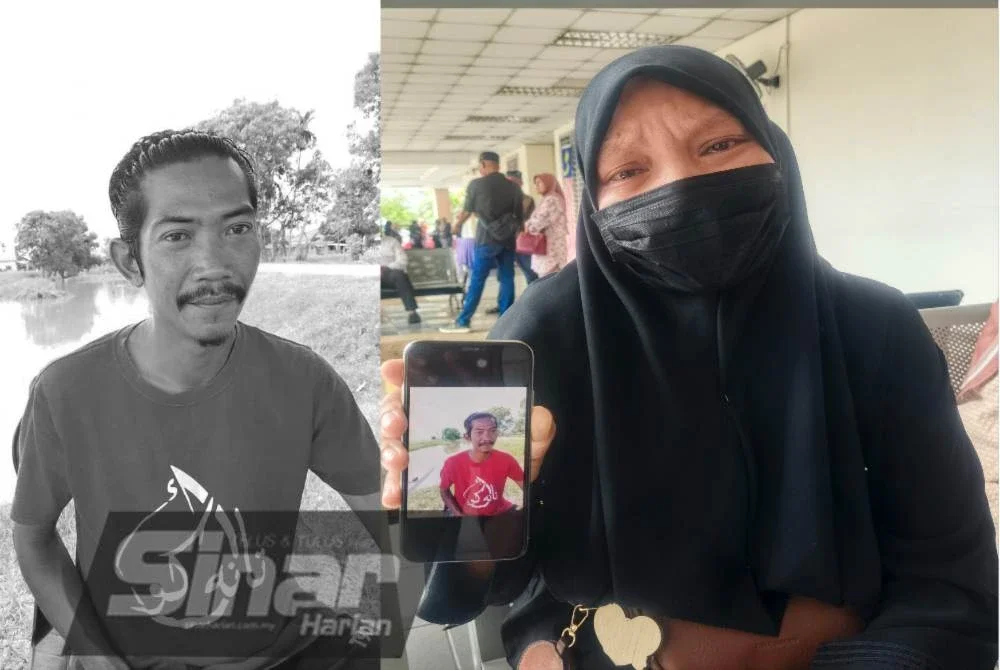  Marliana Awang,isteri kepada Nasir Md Nanyan, 45, yang maut ditetak dalam kejadian tragis di Kampung Pida 3, malam Jumaat.