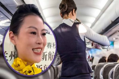 Spring Airlines China menerima kecaman hebat selepas menggunakan gelaran ‘mak cik udara’ untuk pramugari berkahwin dan bergelar ibu. Foto Agensi