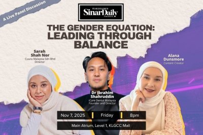 Tiga panel akan berkongsi pengalaman serta pandangan melalui topik utama pada sesi bual bicara 'The Gender Equation: Leading Through Balance' di KLGCC Mall, Jumaat ini.