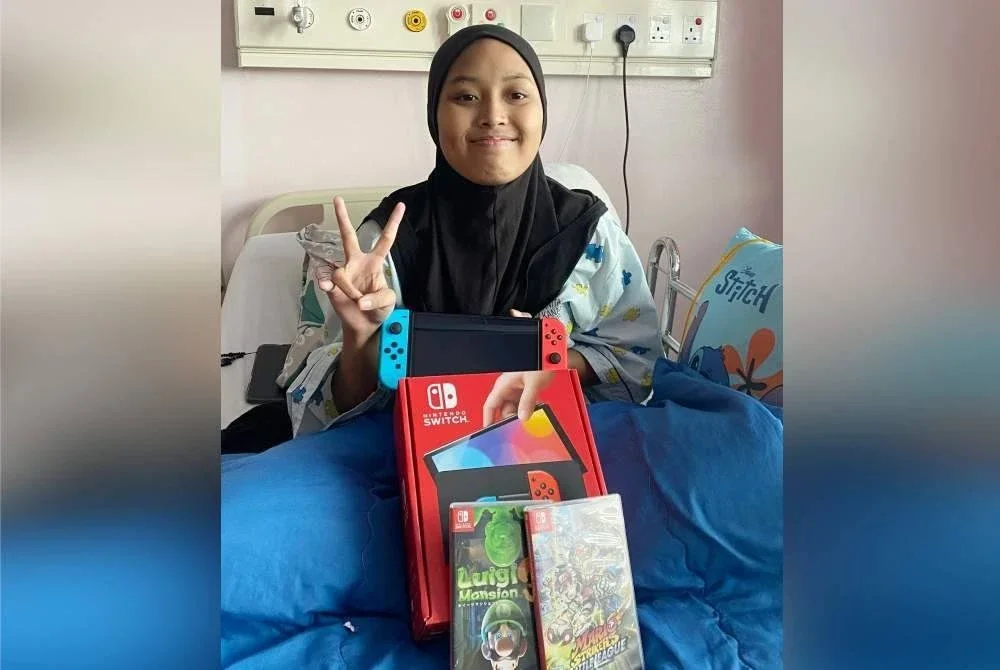 Nur Aimi ketika menerima rawatan di HTA untuk leukemia dihadapi sejak 2023.