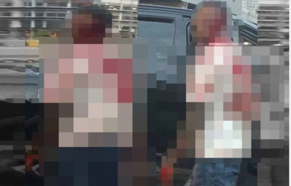 Tindakan seorang lelaki yang cuba meleraikan pergaduhan antara rakannya dengan individu lain di kawasan Pudu berakhir dengan kecederaan selepas dia dikelar. Foto Tular 