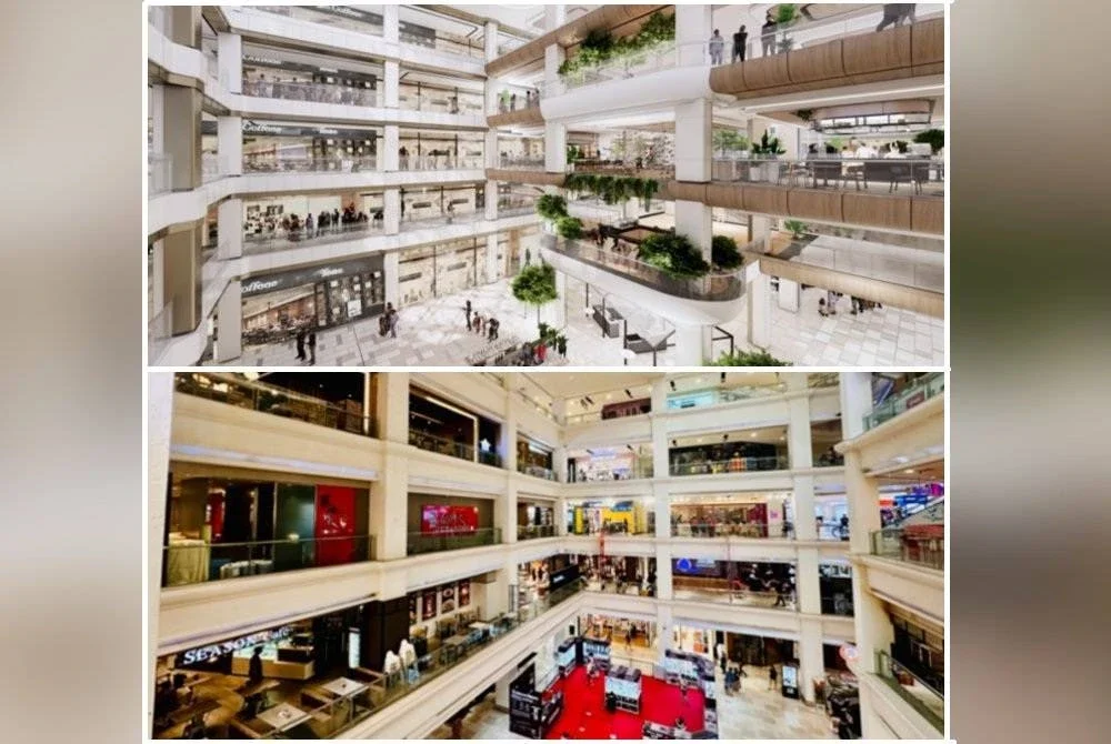 Atrium pusat beli - belah (SELEPAS) - Ilustrasi artis