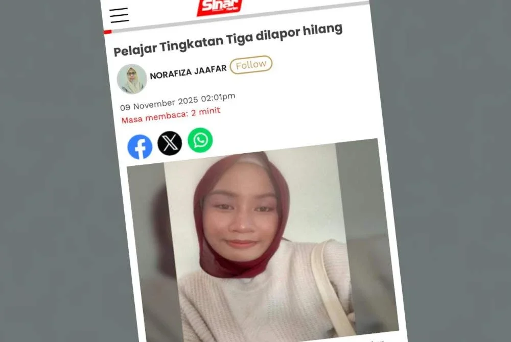 Laporan Sinar Harian pada 9 November