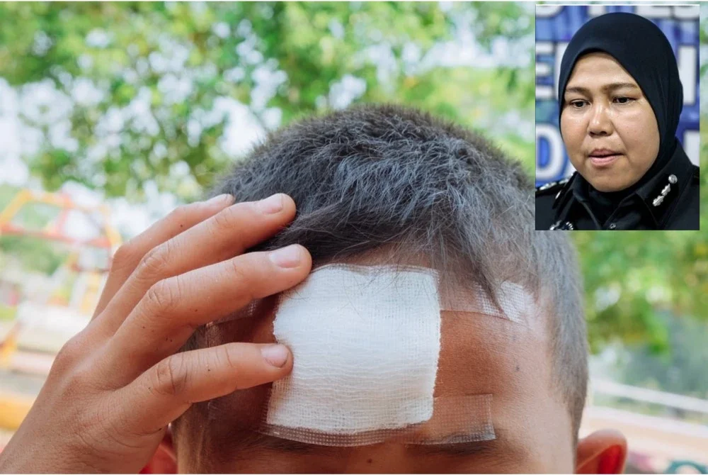 Siti Nor Salawati (gambar kecil) berkata, siasatan awal mendapati insiden tercetus akibat perselisihan faham antara mangsa dan suspek yang dipercayai rakan sekerja di sebuah kedai membaiki kasut. - Gambar hiasan