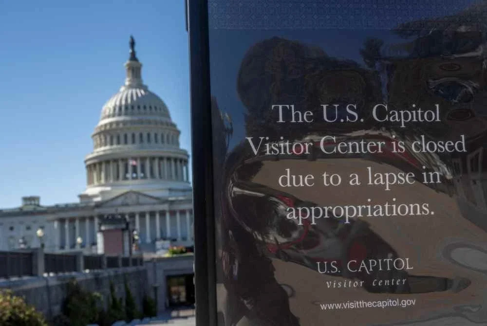 Pusat Pelawat Capitol AS ditutup semasa penutupan kerajaan. Foto AFP