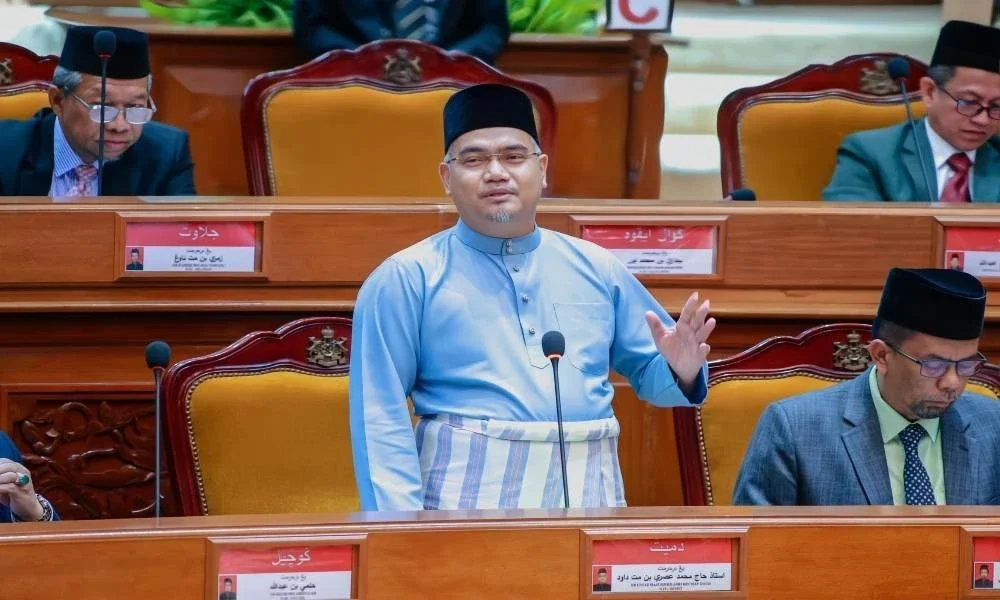 Exco Pembangunan Islam, Dakwah, Penerangan dan Hubungan Seranta Kelantan, Mohd Asri Mat Daud ketika sidang DUN Kelantan pada Selasa. 