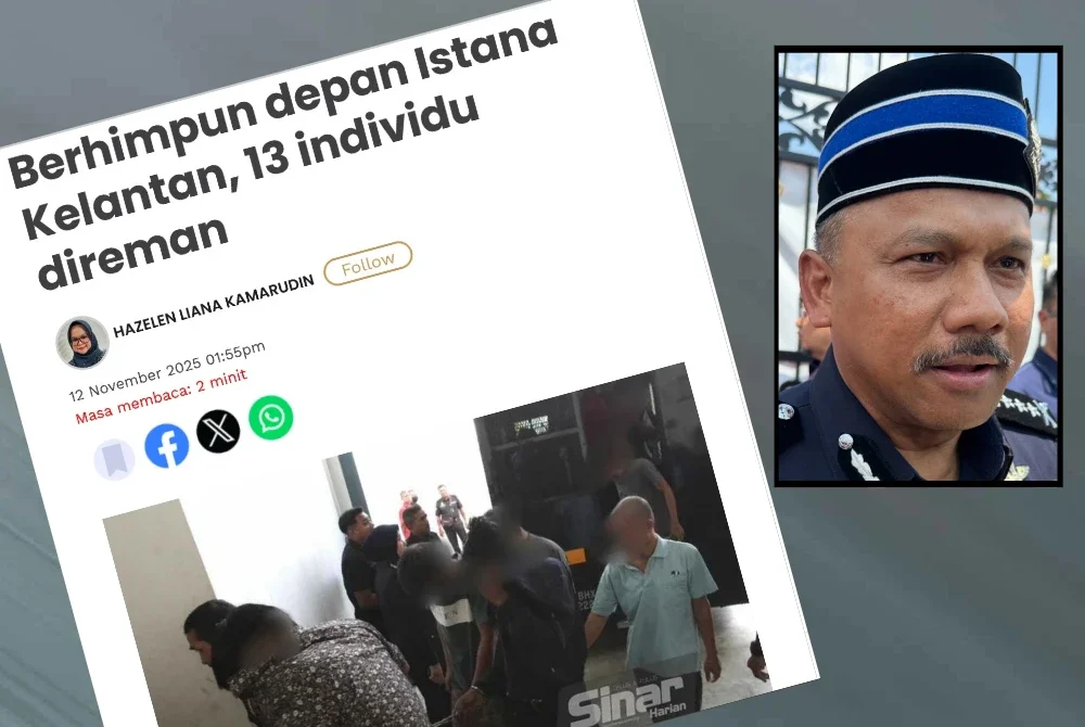 Laporan Sinar Harian pada Rabu. Gambar kecil Mohd Yusoff