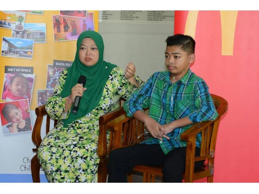 Nur Hazwani dan anaknya, Muhammad Aisy antara keluarga yang menerima manfaat penginapan di RMH HCTM-UKM.