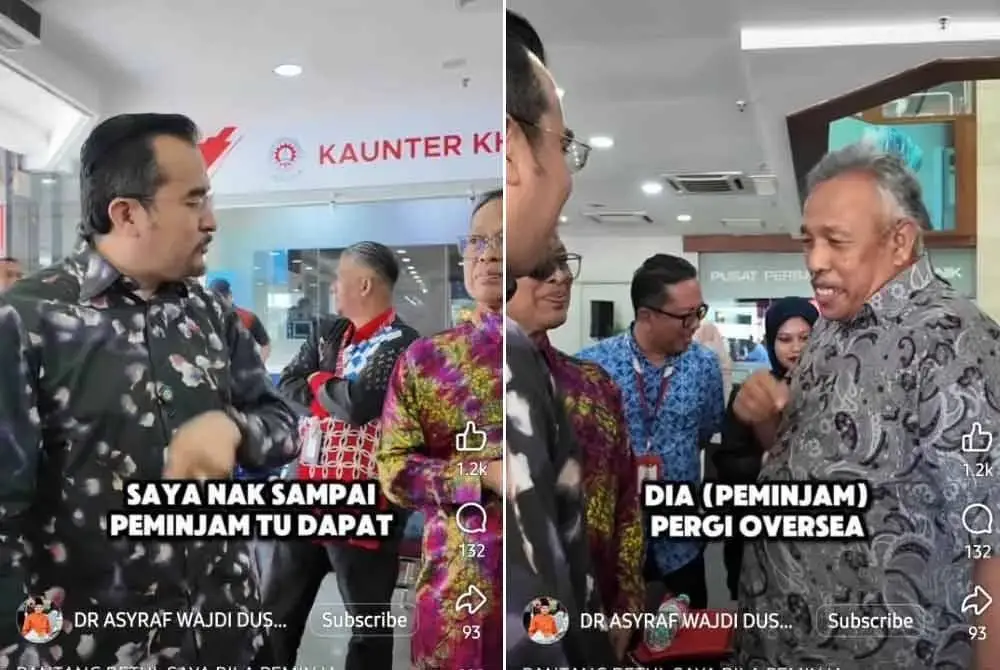 Tangkap layar penegasan Asyraf Wajdi terhadap peminjam yang culas membayar kembali pinjaman hingga menganiayai penjamin.