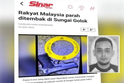 Laporan Sinar Harian berhubung kejadian tembak yang meragut nyawa rakyat Malaysia di pekan Sungai Golok pada 1 November lalu.