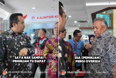 Tangkap layar penegasan Asyraf Wajdi terhadap peminjam yang culas membayar kembali pinjaman hingga menganiayai penjamin. 