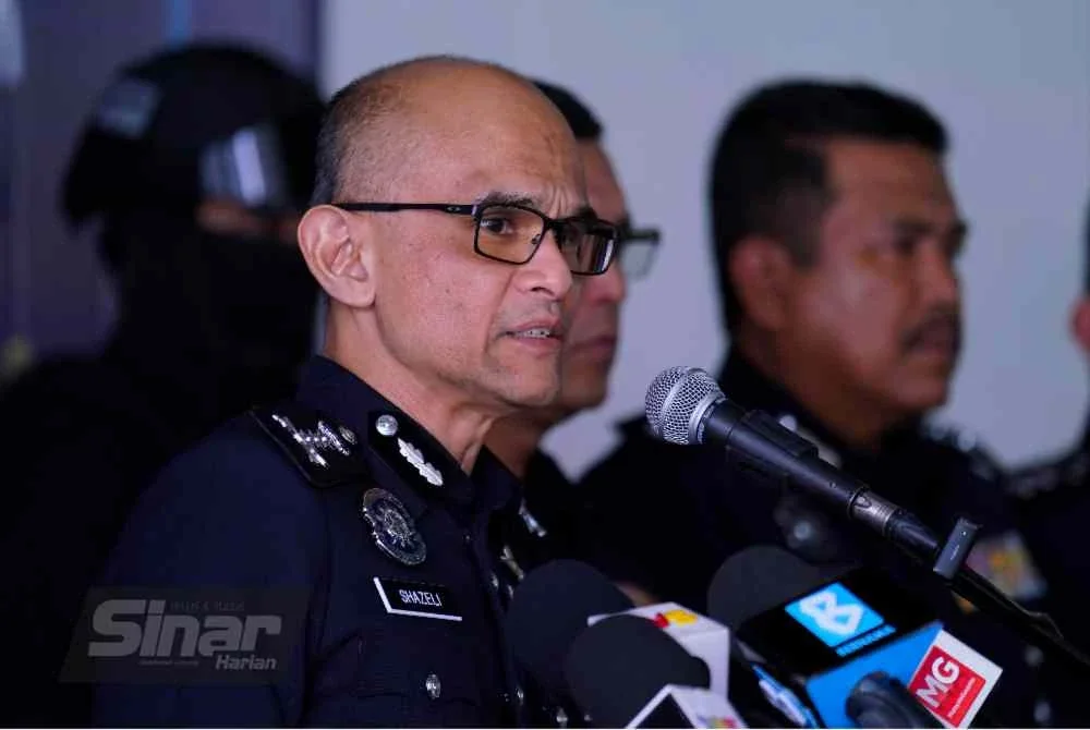 Shazeli dalam sidang akhbar pelupusan dadah di IPK Selangor pada Jumaat. FOTO SINAR HARIAN - MOHD HALIM ABDUL WAHID 