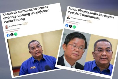 Laporan Sinar Harian mengenai isu pajakan Pulau Pinang.