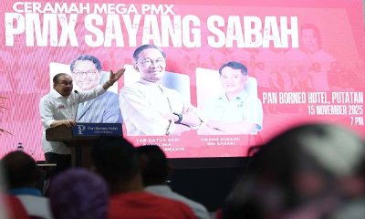 Perdana Menteri, Datuk Seri Anwar Ibrahim menyampaikan ceramah umum sempena Pilihan Raya Negeri Sabah (PRN) ke-17 di sebuah hotel hari ini. Foto Bernama 