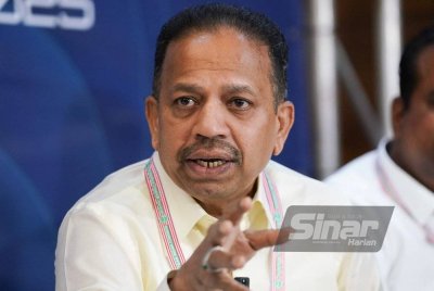 Vigneswaran pada sidang media selepas selesai Perhimpunan Agung Tahunan MIC ke-79 di IDCC pada Ahad. Foto Sinar Harian - ROSLI TALIB