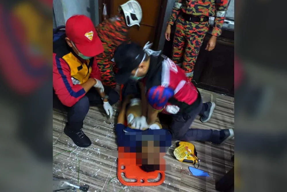 Mangsa ditemui dalam keadaan tidak sedarkan diri dipercayai akibat terkena renjatan elektrik.