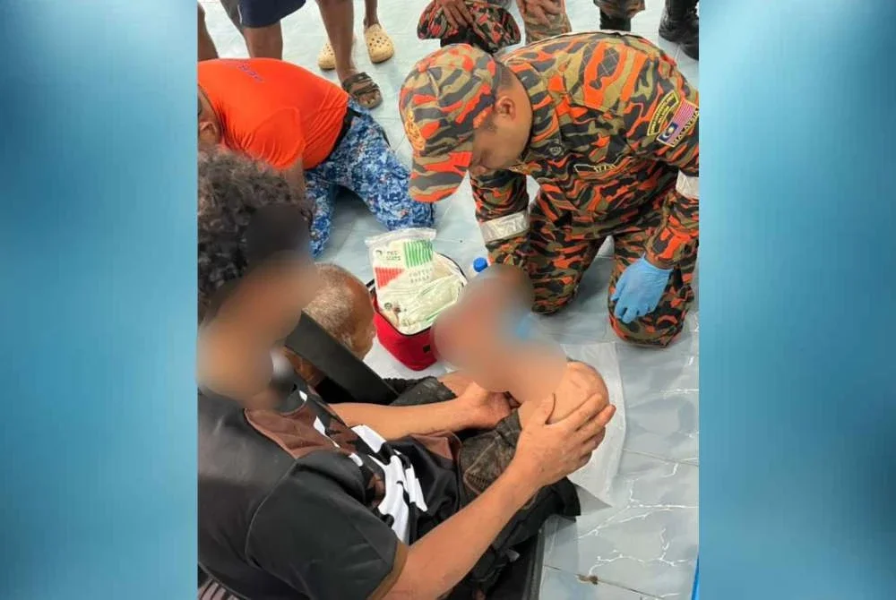 Mangsa mengalami kecederaan ringan. Foto: JBPM Perak