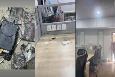 Seorang wanita berdepan detik cemas apabila sebuah power bank miliknya tiba-tiba terbakar ketika berada di pejabat. Foto TikTok milik @itsmefihaa atau Nor Shafiha Fatiha