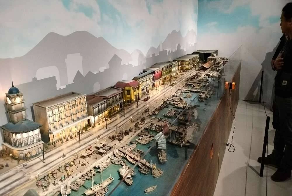 Replika pemandangan kawasan Pengkalan Weld suatu masa dahulu.