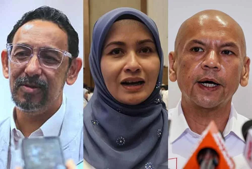 Dari kiri: Mohamed Razali, Samsiah dan Armizan