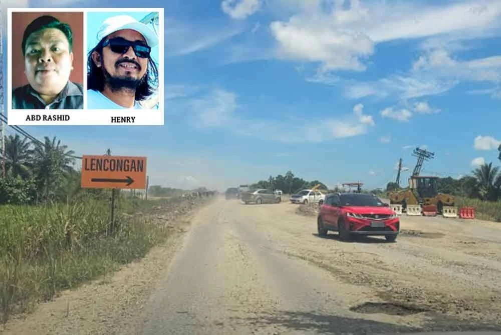 Kerosakan Jalan Sapulut-Salarumtaka di jalan Keningau menuju ke Tawau.