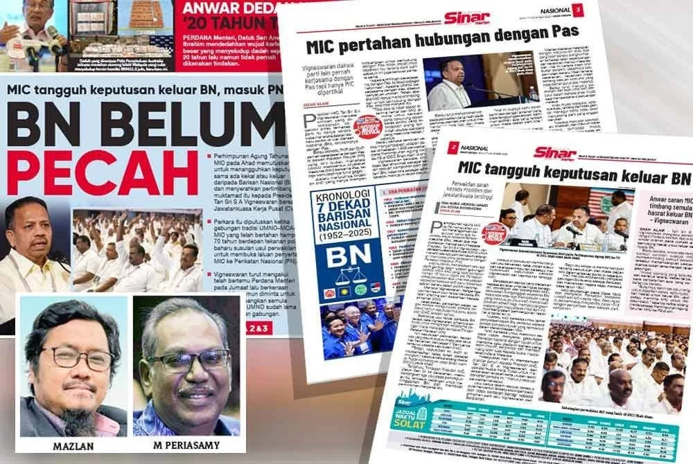 Laporan Sinar Harian pada Isnin.