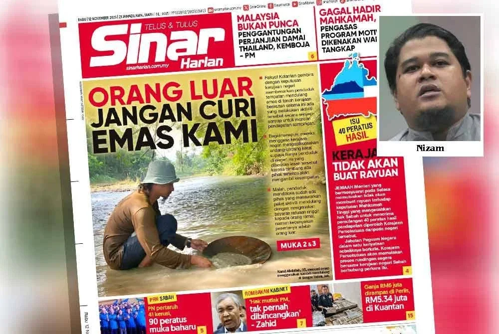 Azam Kelantan menyuarakan kekecewaan terhadap kebenaran mendulang emas tanpa garis panduan jelas. 