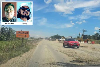 Kerosakan Jalan Sapulut-Salarumtaka di jalan Keningau menuju ke Tawau.