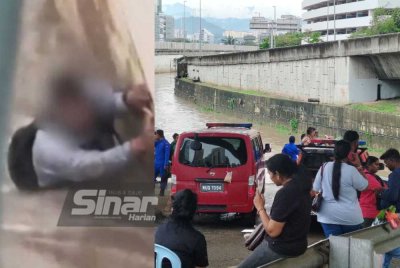 Keadaan terkini lokasi kejadian berhubung kes seorang lelaki yang dilapor hilang di Sungai Klang berhampiran Jambatan Saloma.