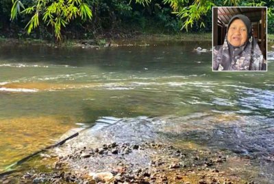 Mengikut dakwaan penduduk yang tinggal di sekitar kawasan Sungai Tadoh semakin hampir waktu solat Jumaat, banyak emas akan keluar sehingga pendulang terlalu asyik seperti 'dirasuk'. Gambar kecil: Halimah - Foto: HAZELEN LIANA KAMARUDIN