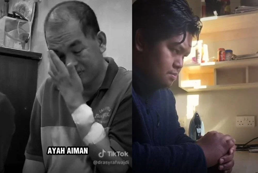 Bapa Aiman, iaitu Mohammad Nasir Mansor (kiri) meninggal dunia akibat sakit buah pinggang kronik.