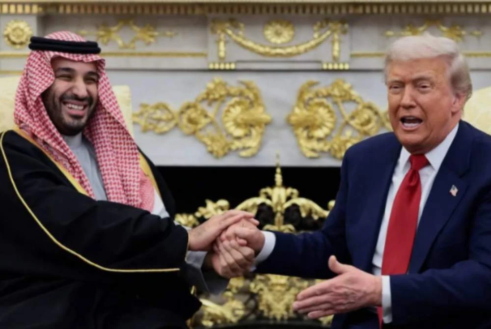 Putera Mahkota Arab Saudi dan Trump. - Agensi