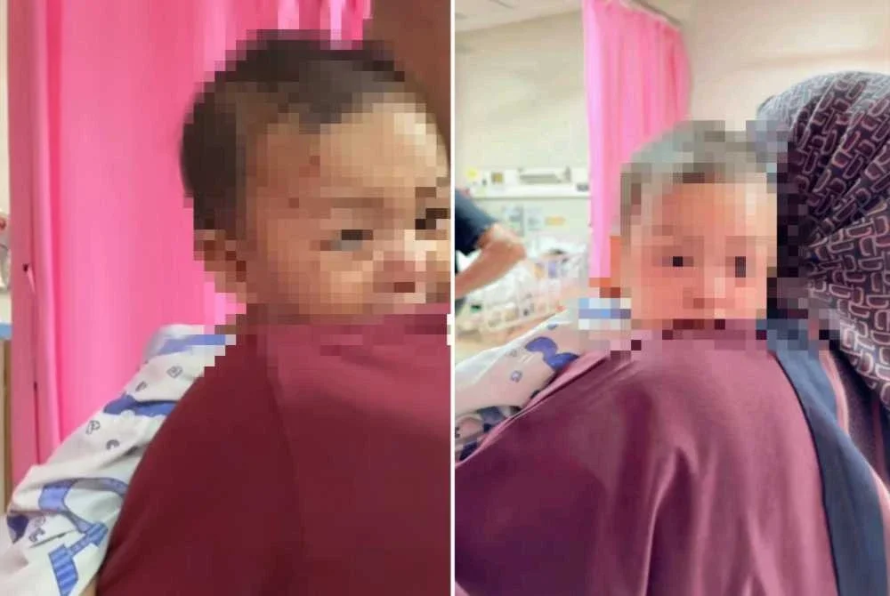 Tangkap layar video Nur Laylaa Batrysha ditenangkan waris keluarga.