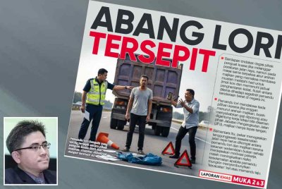 Muka depan Sinar Harian pada Rabu. Gambar kecil: Teik Hua