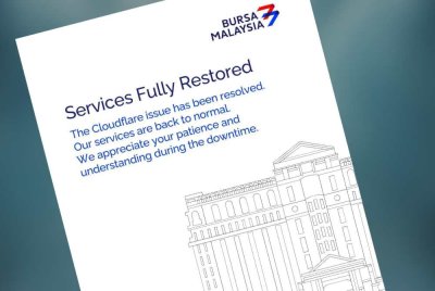 Hantaran poster dimuat naik Bursa Malaysia di Facebook pada Selasa.