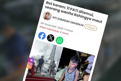 Laporan Sinar Harian pada 9 November lalu.